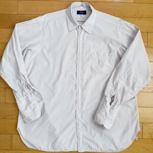 Vintage Sulka Mens Stripe Long Sleeve Button Down Shirt 16 1/2 33